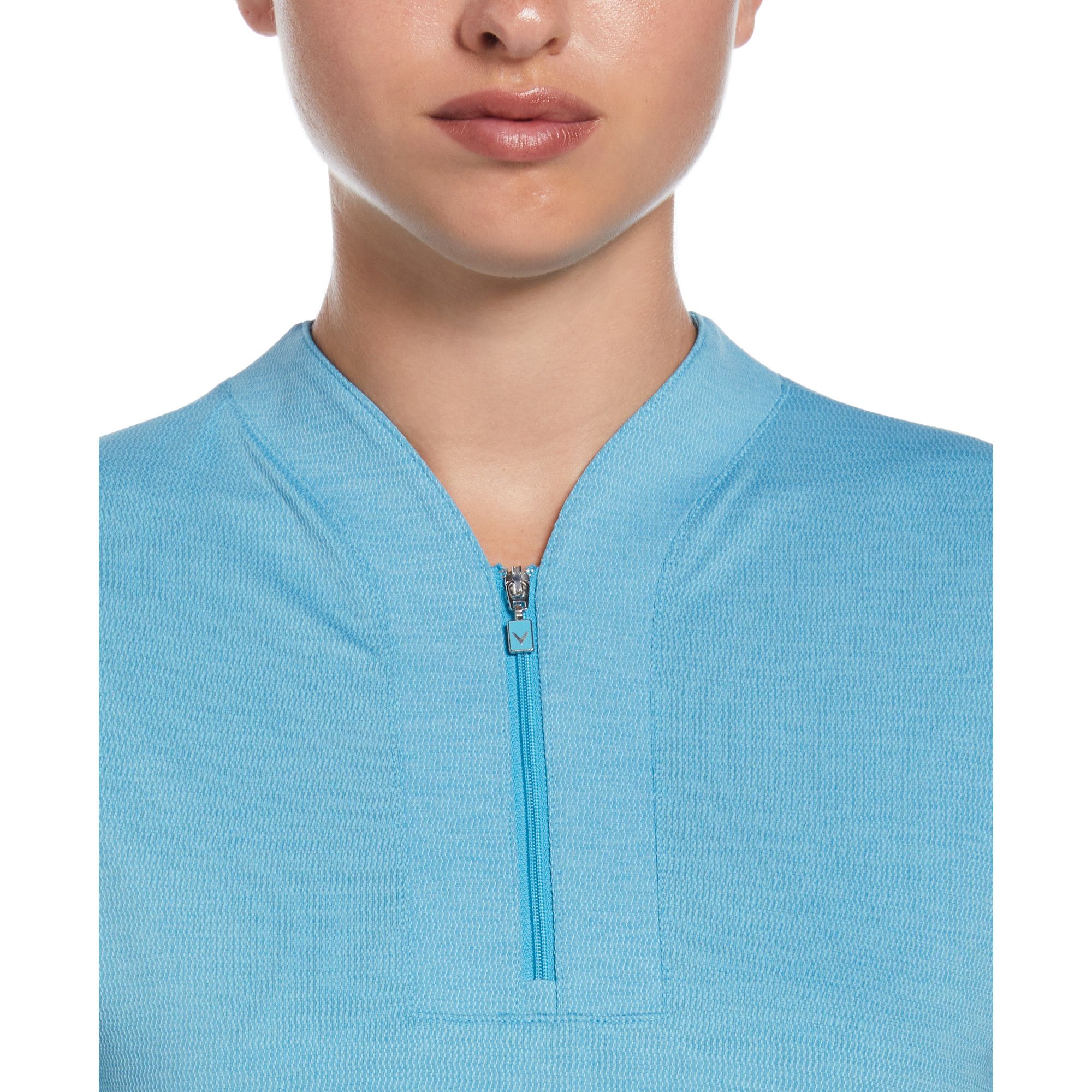 Callaway Women's Tonal Textured Heather Polo T Shirt