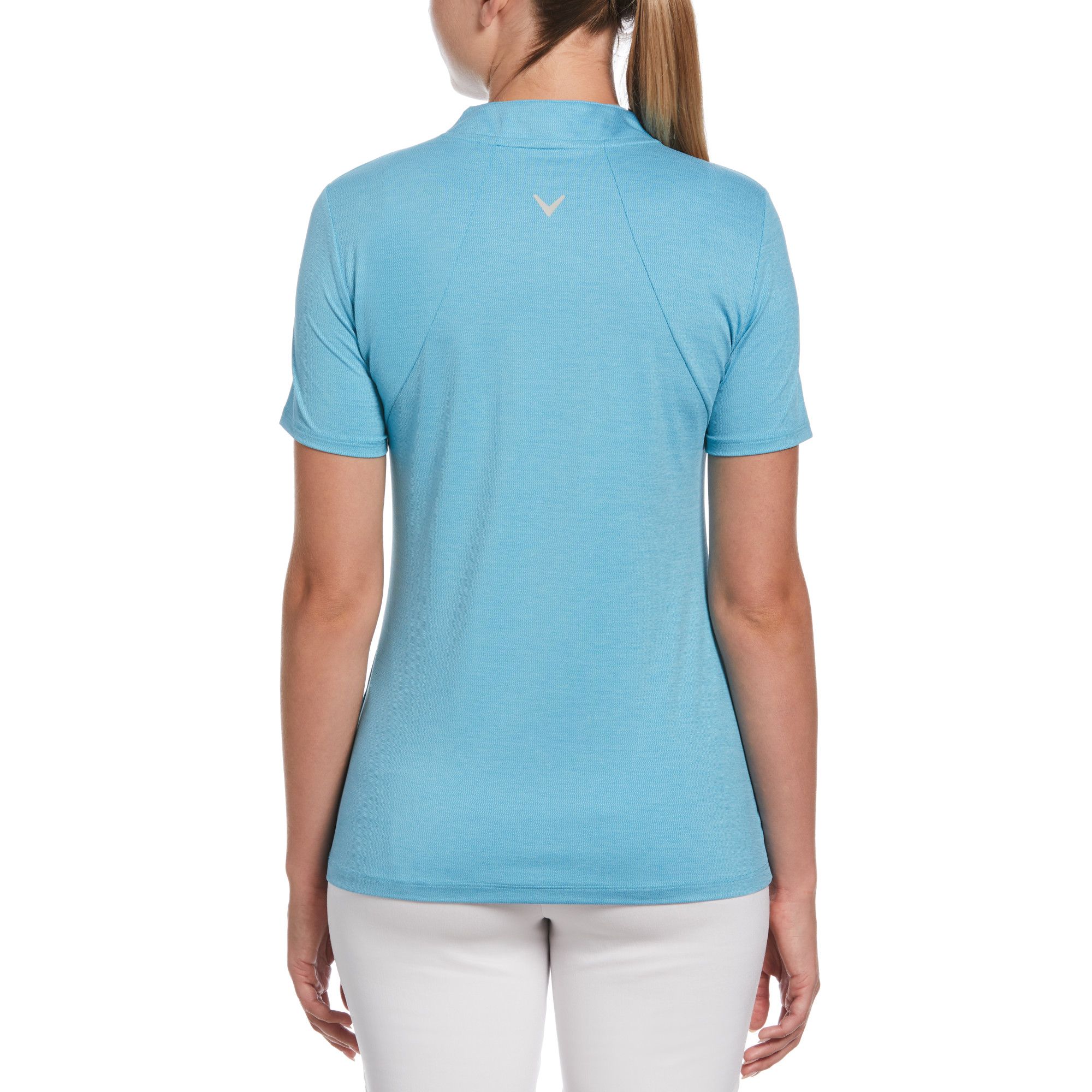 Callaway Women's Tonal Textured Heather Polo T Shirt