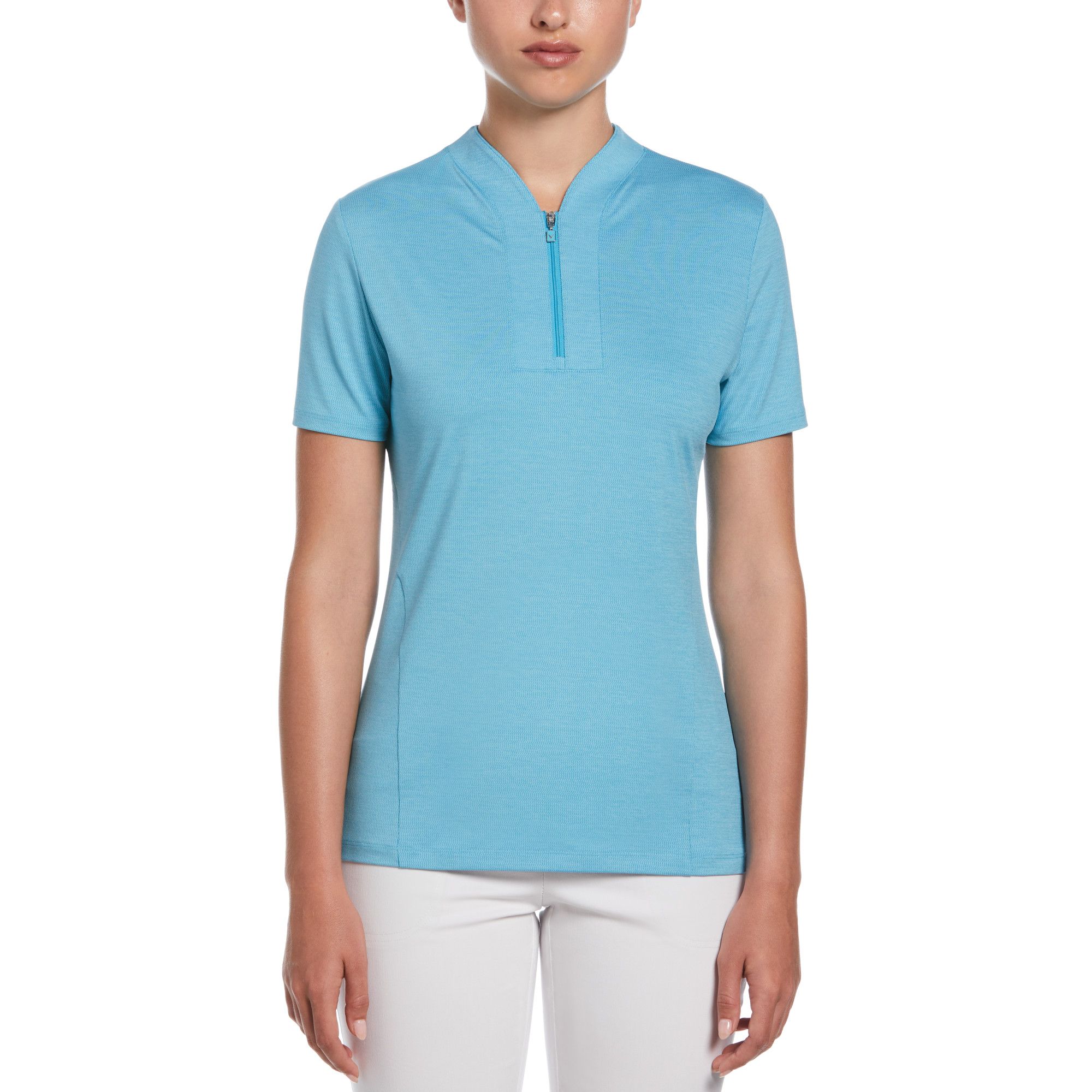 Callaway Women's Tonal Textured Heather Polo T Shirt