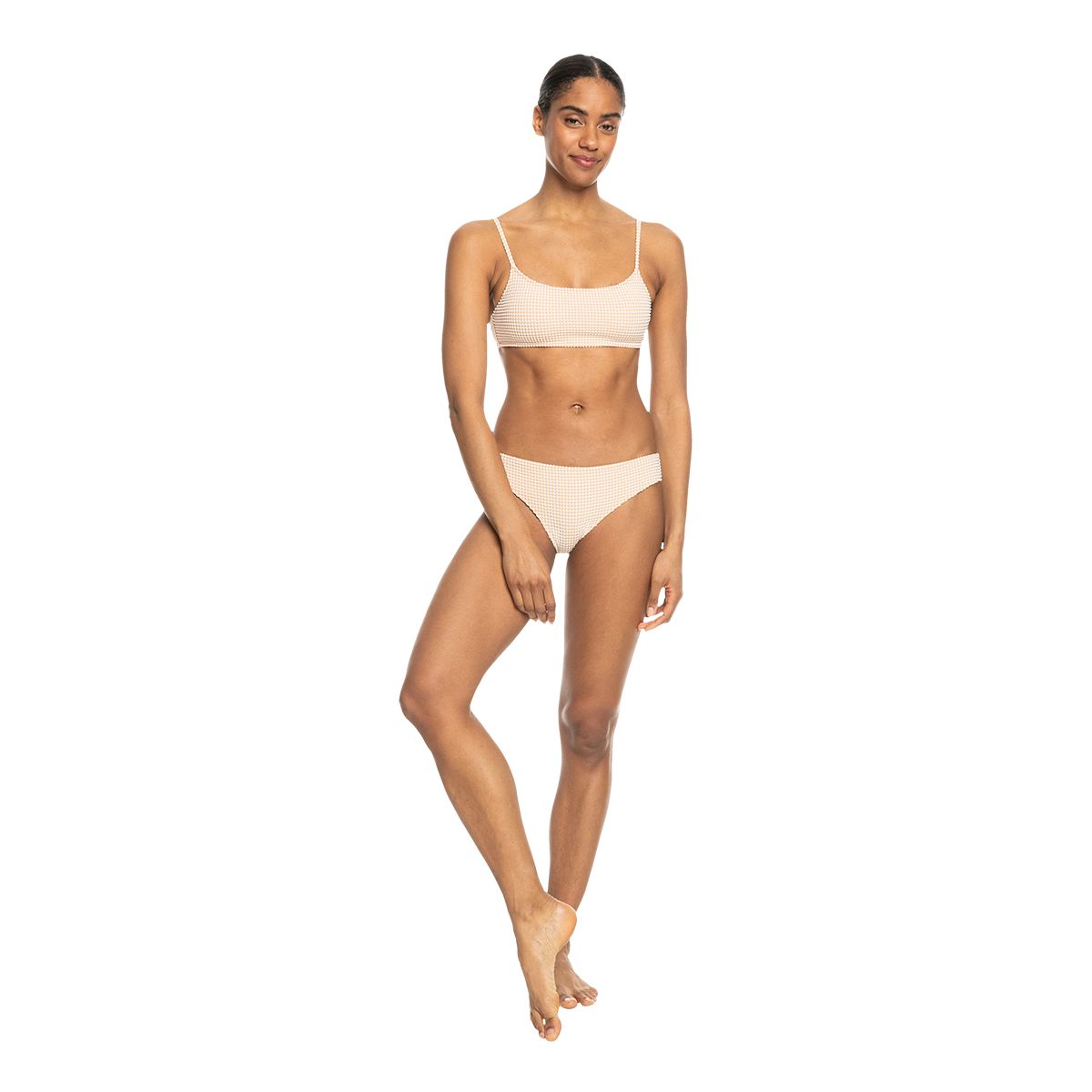 ROXY Women's Gingham Hipster Bikini Bottoms