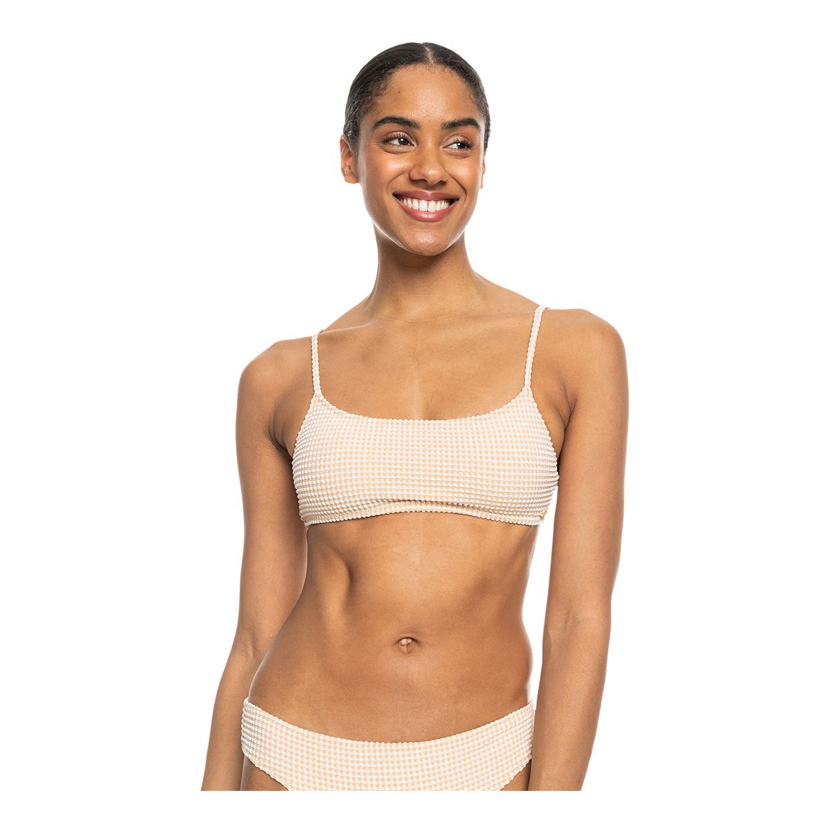 Roxy Women's Gingham Bralette Bikini Top