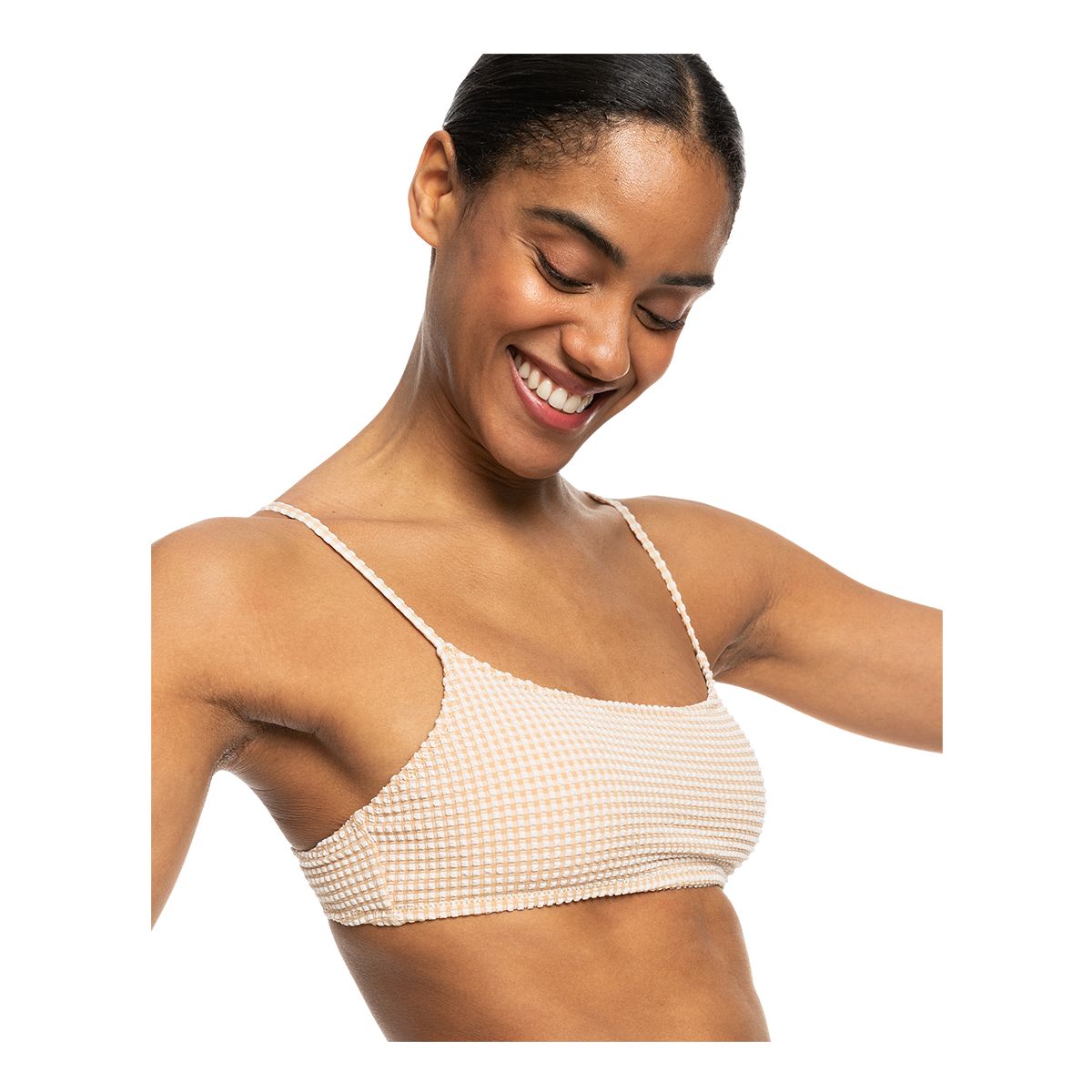 Roxy Women's Gingham Bralette Bikini Top