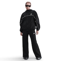 Nike Women's Club Fleece Mid-Rise Wide Pants Front_Flat
