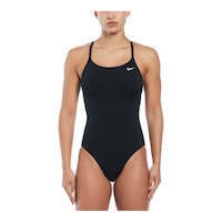 Nike Women's Lace Up Back One Piece Swimsuit Front_Flat