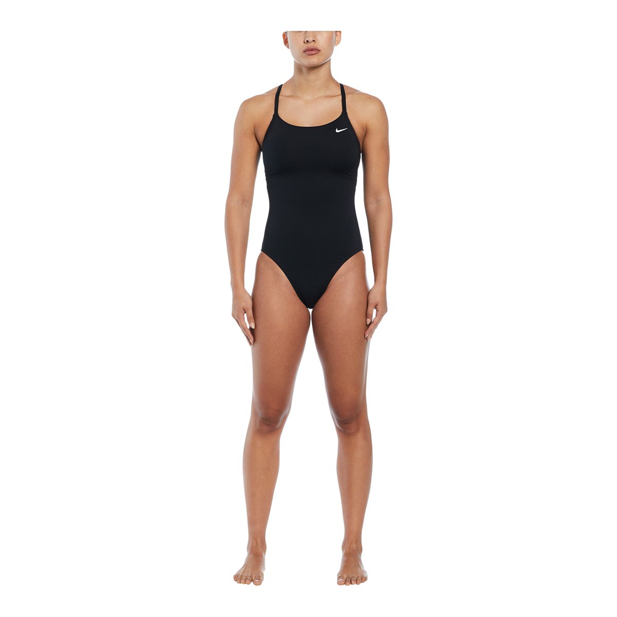 Nike Women's Lace Up Back One Piece Swimsuit