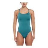 Nike Women's Lace Up Back One Piece Swimsuit Front_Flat