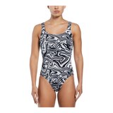 Nike Women's Swirl U Back One Piece Swimsuit Front_Flat