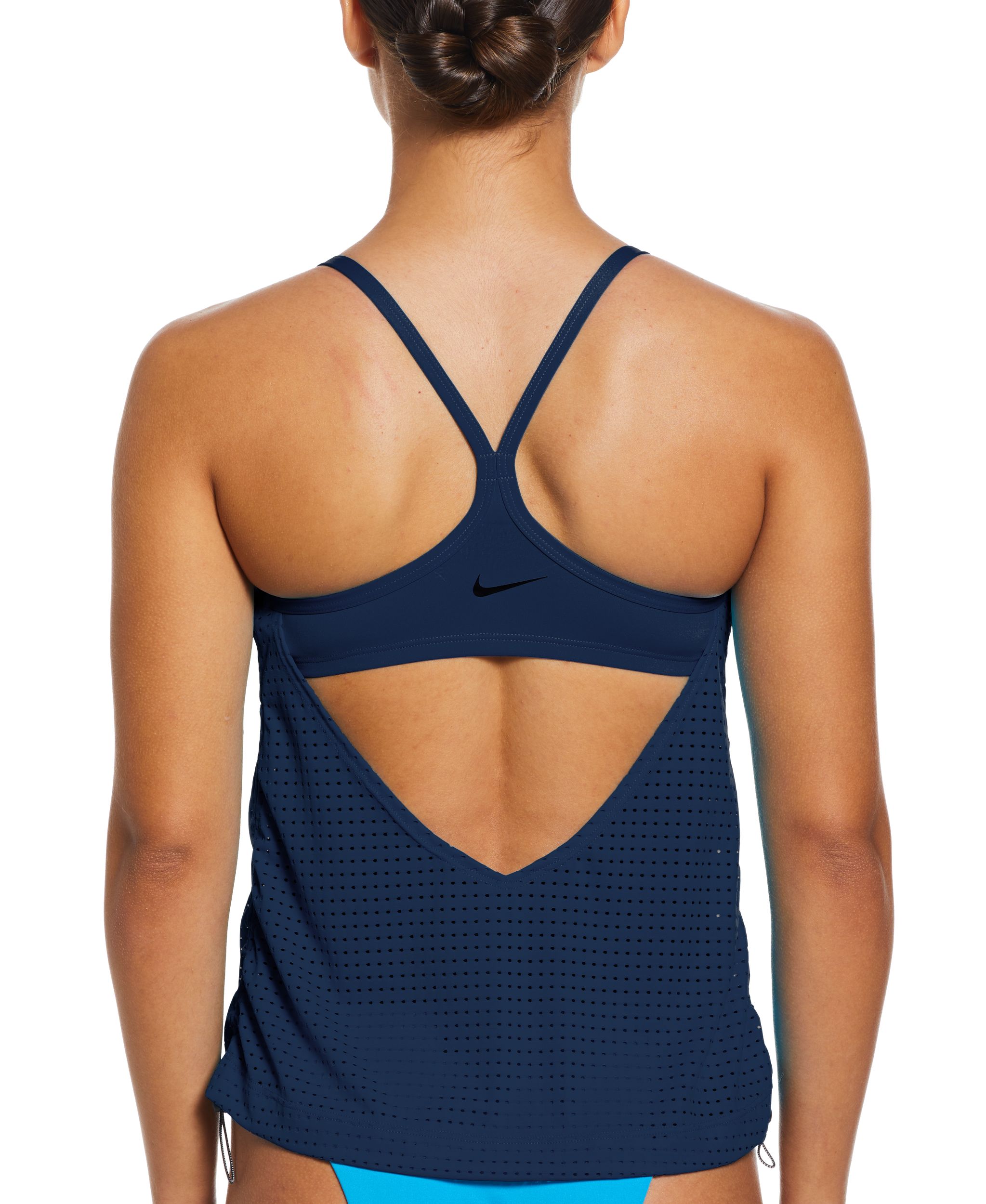 nike women's layered sport tankini swimsuit set