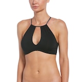 Nike Women's Lace Up High Neck Bikini Top Front_Angled_Left