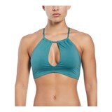 Nike Women's Lace Up High Neck Bikini Top Front_Flat