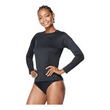 Speedo Women's Long Sleeve Rashguard Swim T Shirt Front_Angled_Left