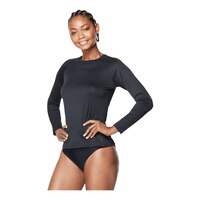 Speedo Women's Long Sleeve Rashguard Swim T Shirt Front_Angled_Left