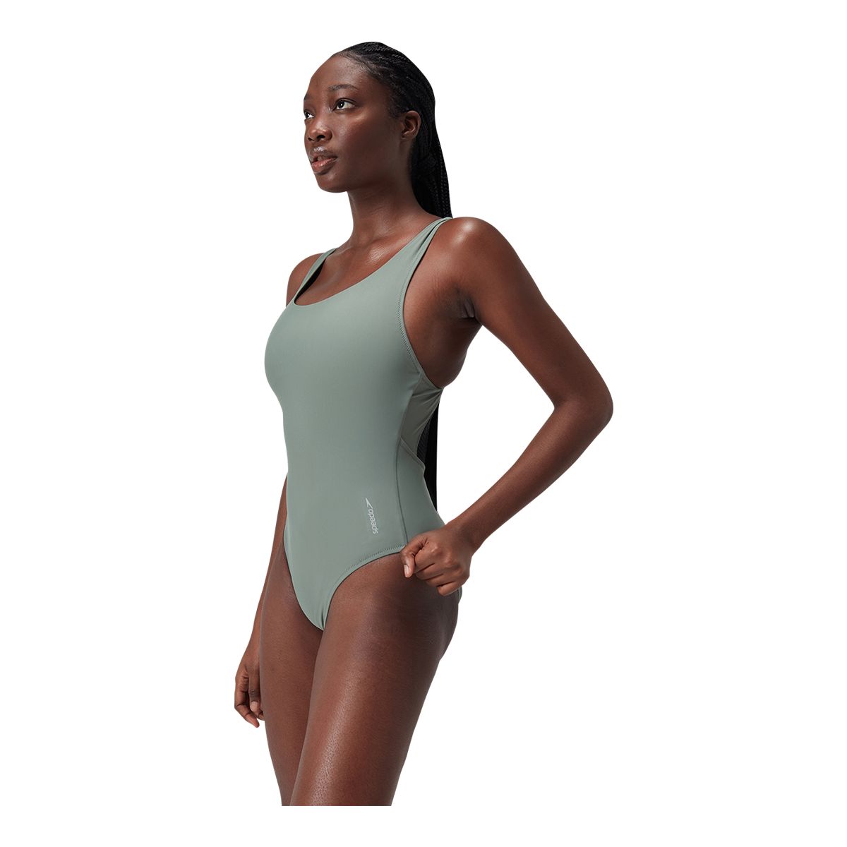 Speedo Women's Sis Mesh Scoop Neck One Piece