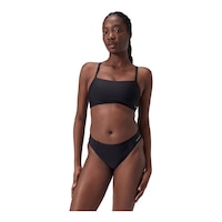 Speedo Women's SIS Solid Racerback Crop Swim Top Front_Flat