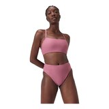 Speedo Women's SIS Solid Racerback Crop Swim Top Front_Three_Fourths_Angled_Right