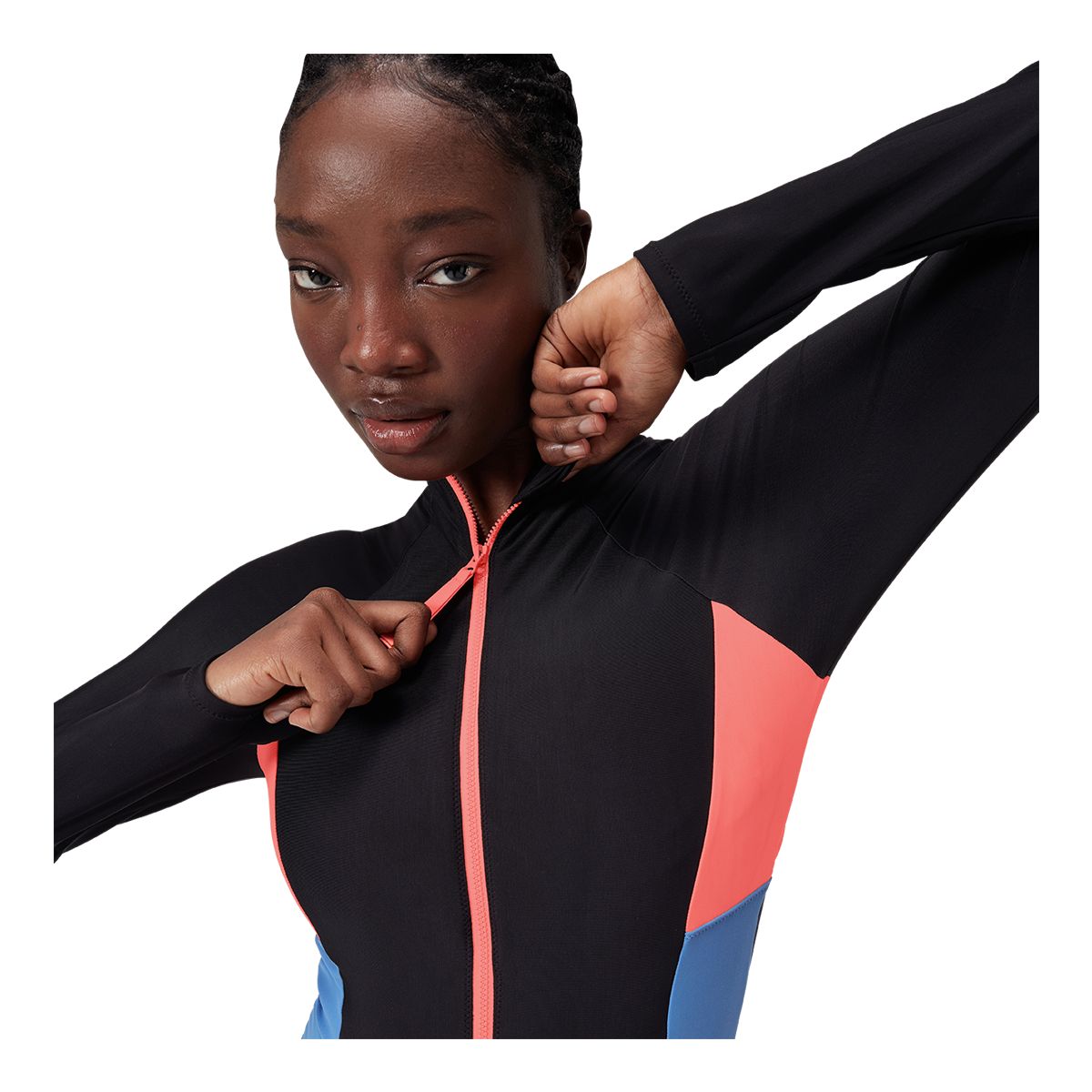 Speedo Women's SIS Colorblock Zip Rashguard | SportChek