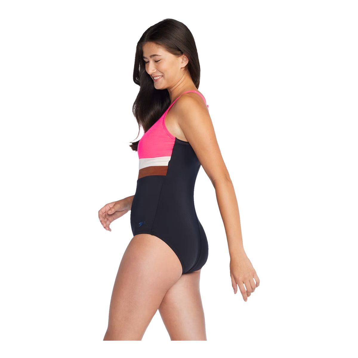 Speedo Women's Bonded Colorblock One Piece Swimwear