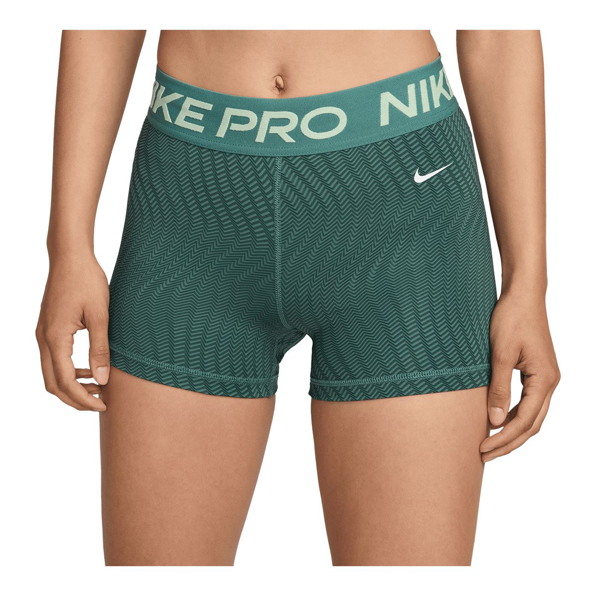 Nike Pro Women's Dri-FIT Mid Rise 3 Inch All Over Print Shorts