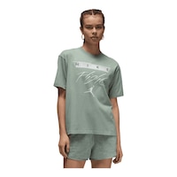 Jordan Women's Girl Friend Graphic Flight T Shirt Front_Angled_Right