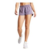 adidas Women's Heather Woven Pacer 1/4 Shorts Front_Flat