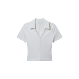 TravisMathew Women's Tropical Outlook Golf Polo Top Front_Flat