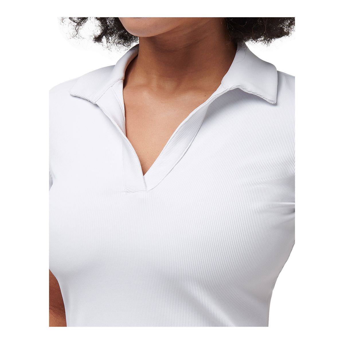 TravisMathew Women's Moveknit Vneck Golf Polo Shirt