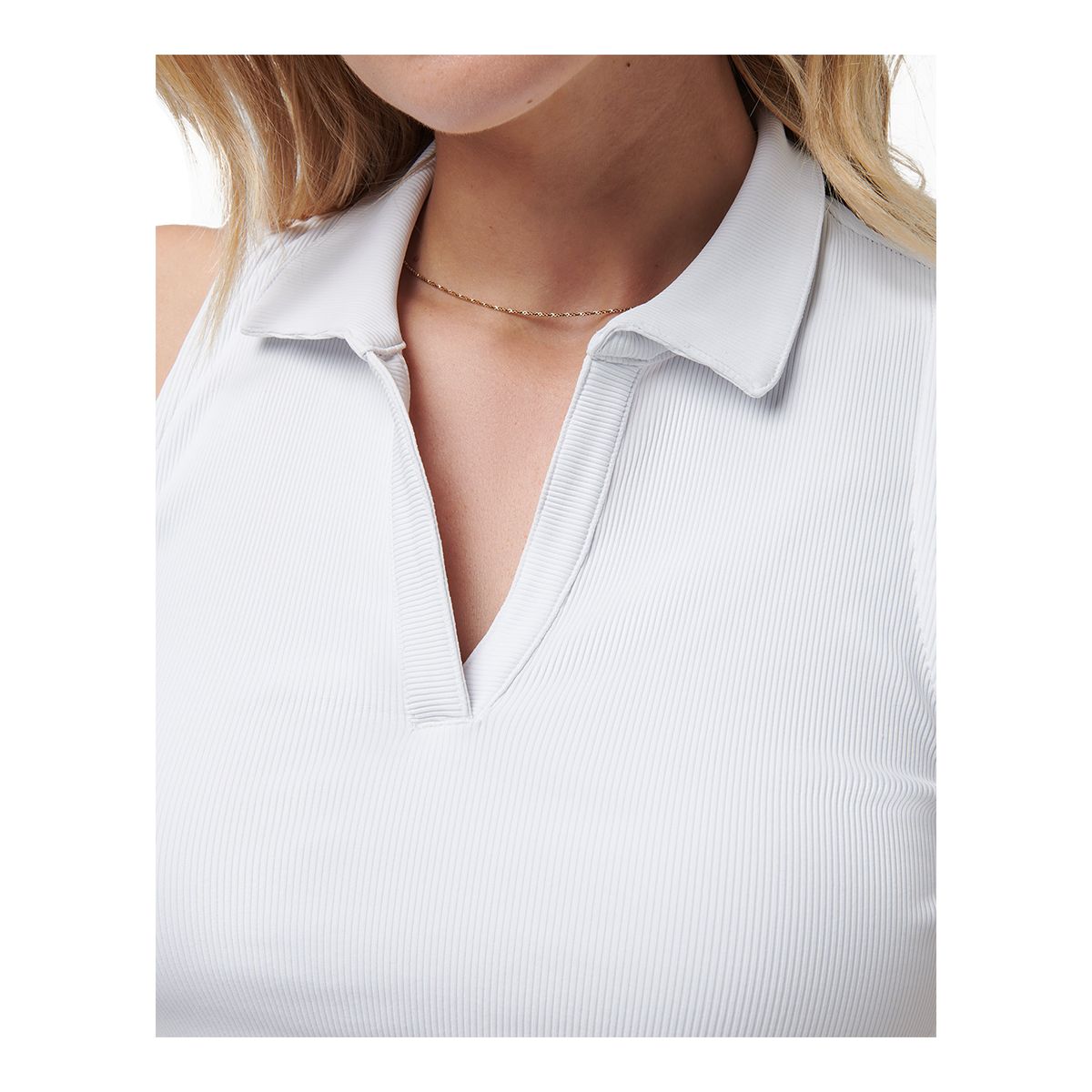 TravisMathew Women's Moveknit V-Neck Golf Polo Tank
