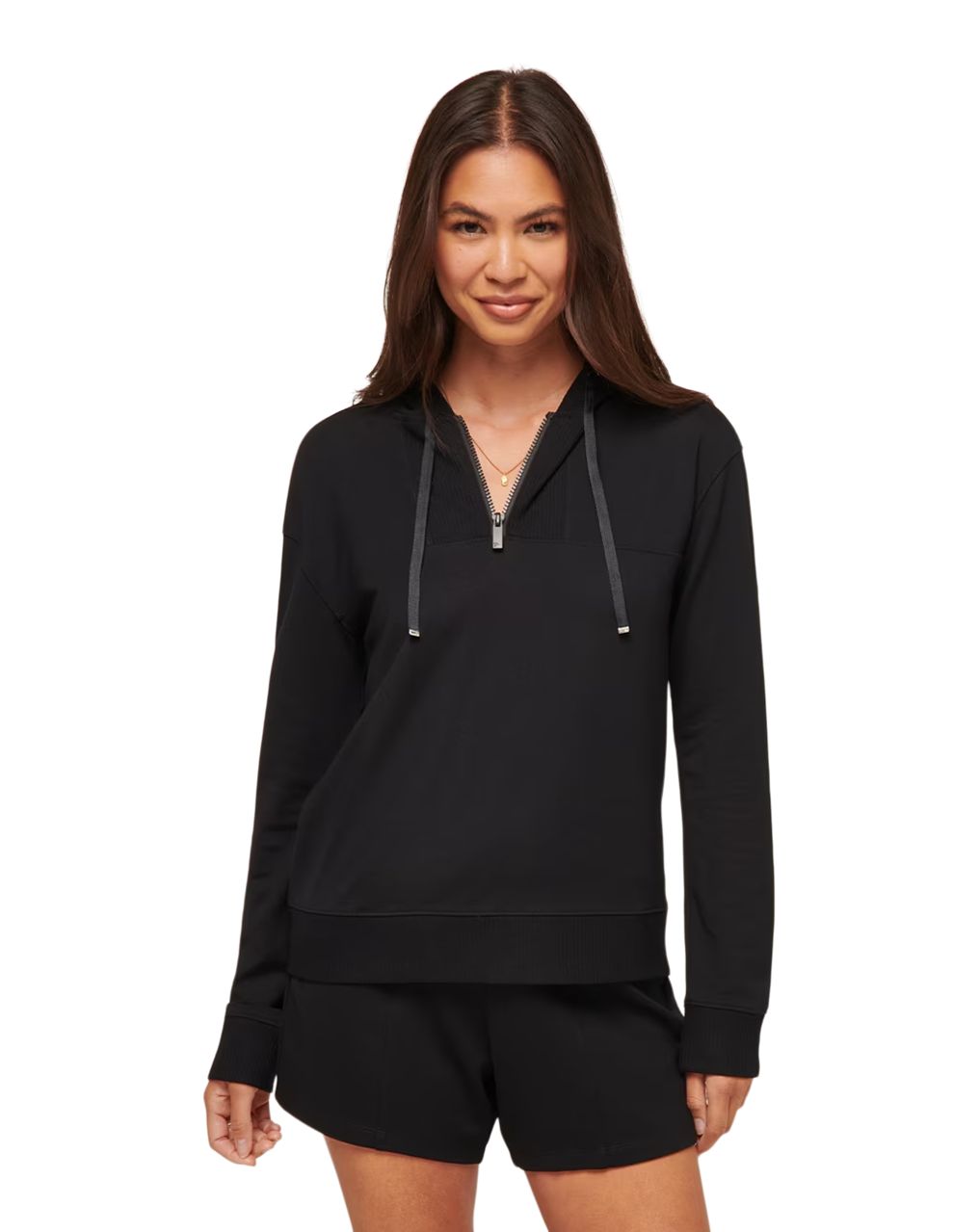 TravisMathew Women's Friday Ponte Half Zip Golf Hoodie