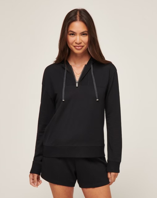 TravisMathew Women's Friday Ponte Half Zip Golf Hoodie