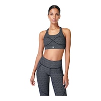 Sweaty Betty Women's Power Dot Print Medium Sports Bra Front_Angled_Left