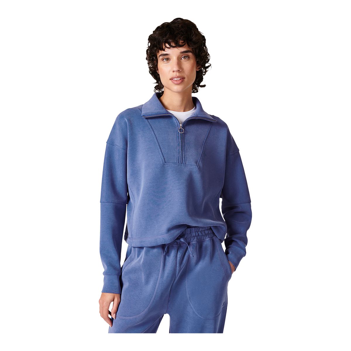 Sweaty Betty Women's Sand Wash 1/2 Zip Funnel Neck
