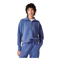 Sweaty Betty Women's Sand Wash 1/2 Zip Funnel Neck Front_Flat