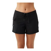 O'Neill Women's Saltwater Solid Stretch 5 Inch Boardshorts Front_Flat