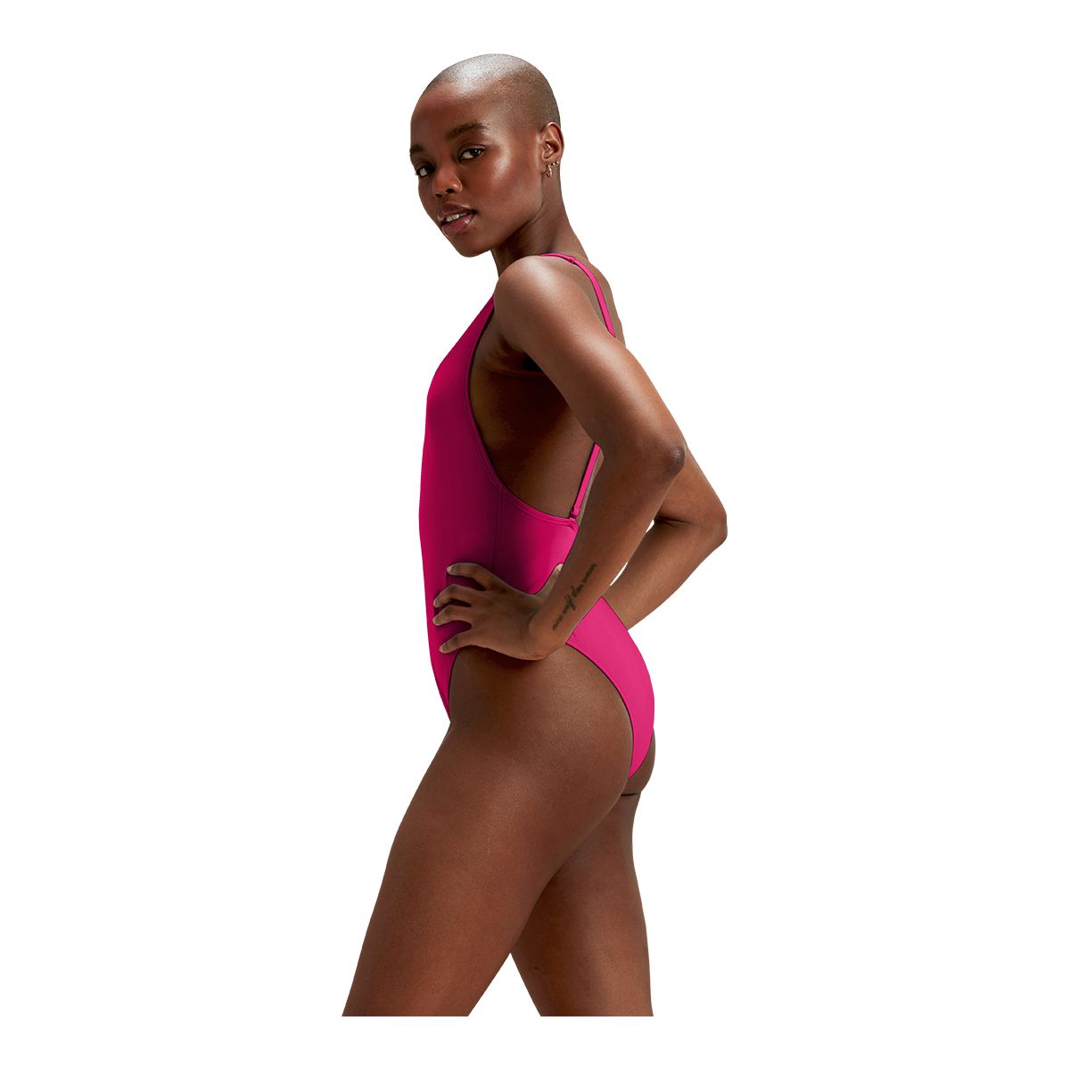 Speedo Women's Fluente Solid Convertible One Piece Swimsuit