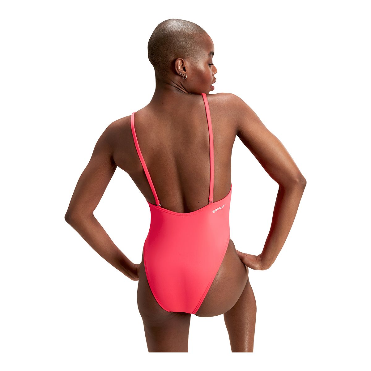 Speedo Women's Fluente Solid Convertible One Piece Swimsuit