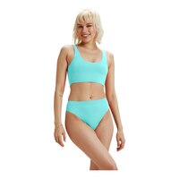 Speedo Women's Fluente Solid High Waist Bottom Front_Angled_Right