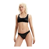 Speedo Women's Fluente Foil Scoop Bottom Front_Angled_Left