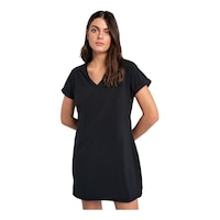 Lole Women's Momentum V-Neck Dress Front_Angled_Left