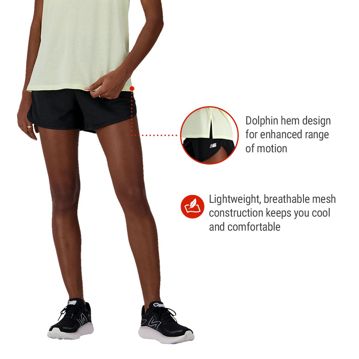 New Balance Women's Athletics Mesh Shorts