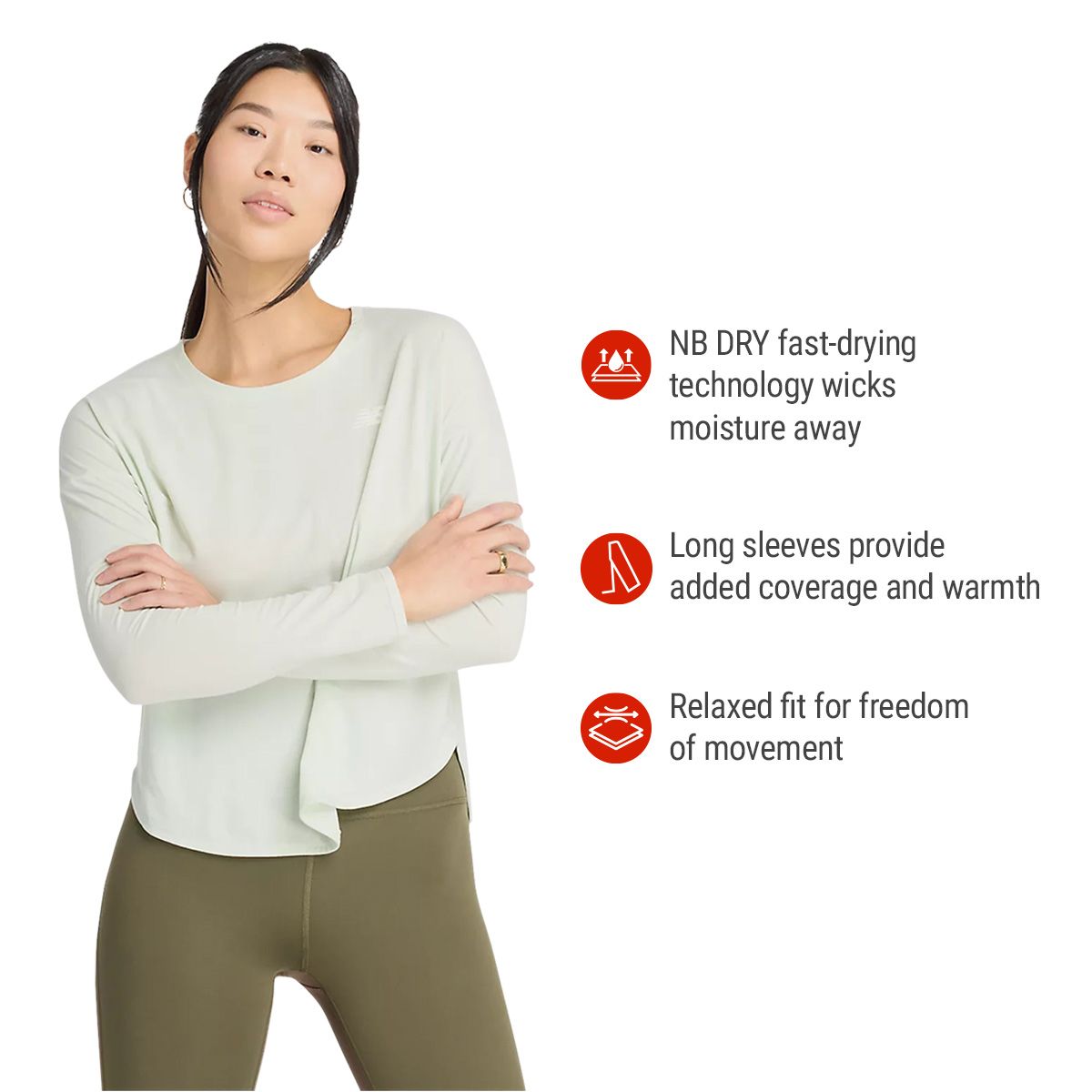 New Balance Women's Drapey Long Sleeve Shirt