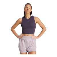 adidas Women's HIIT Cropped HEAT.RDY Tank Front_Flat