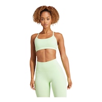 adidas Women's All Me Light Support Workout Bra Front_Three_Fourths_Angled_Left