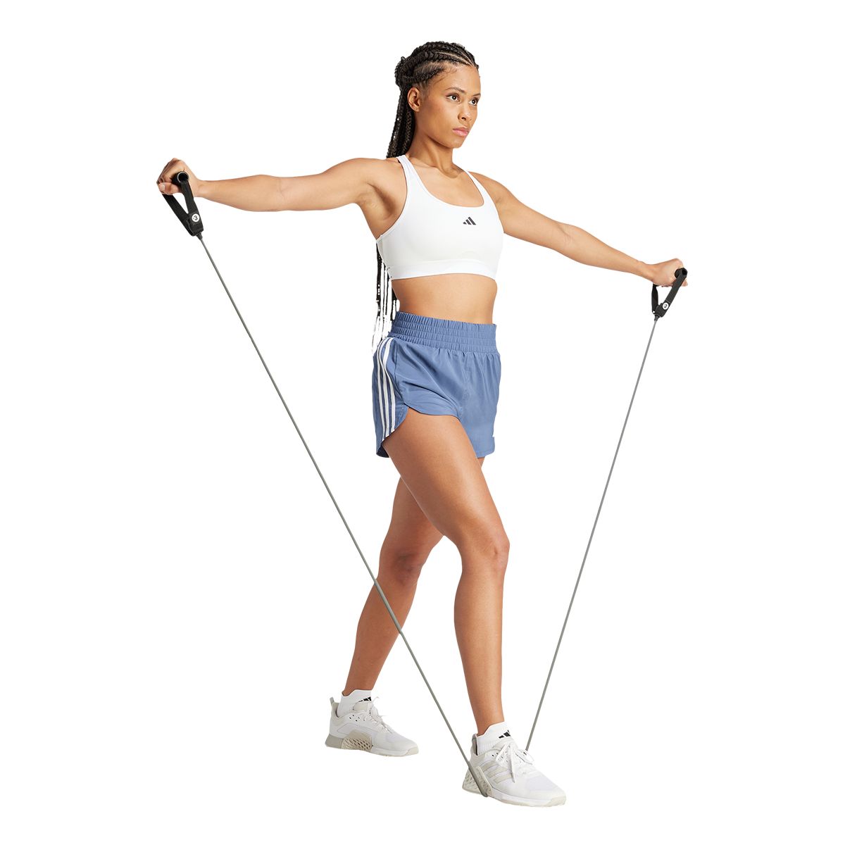 adidas Women's Pacer Woven High 5 Inch 1/4 Shorts