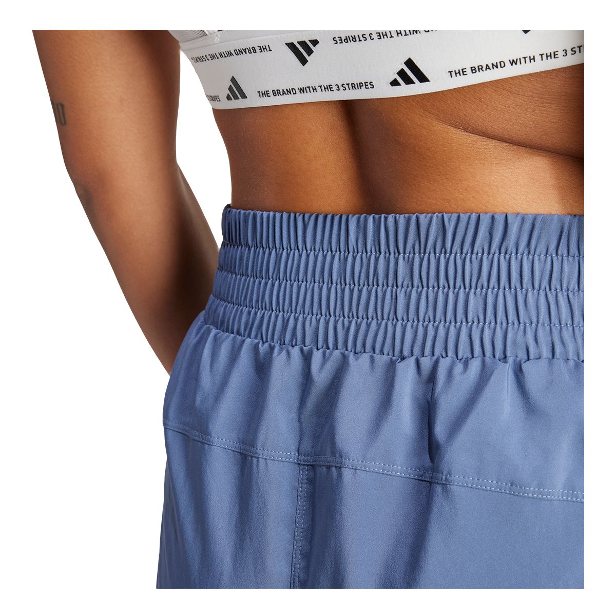 adidas Women's Pacer Woven High 5 Inch 1/4 Shorts