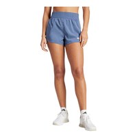adidas Women's Pacer Woven High 5 Inch 1/4 Shorts Front_Flat
