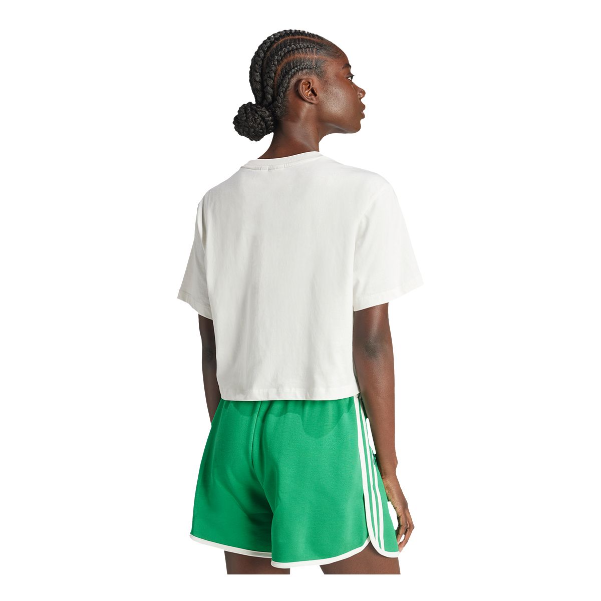 adidas Women's Floral Crop T Shirt