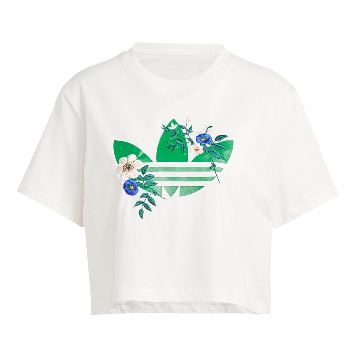 adidas Women's Floral Crop T Shirt