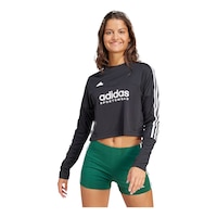 adidas Women's Tiro Long Sleeve T Shirt Front_Angled_Left