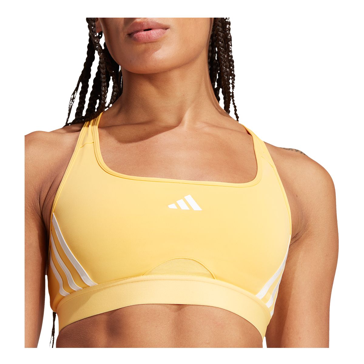 adidas Women's Powerimpact 3-Stripes Medium Support Workout Bra