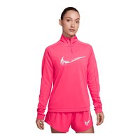 Nike Women's Run Swsh HBR 1/2 Zip Top Front_Angled_Right